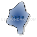 Census Tract 612.02, Davidson County, North Carolina (Radial Fill with Shadow)