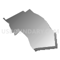Census Tract 25.01, Cumberland County, North Carolina (Gray Gradient Fill with Shadow)