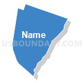 Census Tract 14, Wayne County, North Carolina (Solid Fill with Shadow)