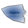 Census Tract 9603, Pasquotank County, North Carolina (Radial Fill with Shadow)