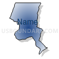 Census Tract 9203, Northampton County, North Carolina (Radial Fill with Shadow)