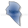 Census Tract 9602, Pasquotank County, North Carolina (Radial Fill with Shadow)