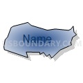 Census Tract 505, Rowan County, North Carolina (Radial Fill with Shadow)