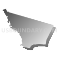 Census Tract 203.03, Brunswick County, North Carolina (Gray Gradient Fill with Shadow)
