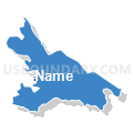 Census Tract 9207.01, Watauga County, North Carolina (Solid Fill with Shadow)