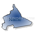 Census Tract 205.05, Brunswick County, North Carolina (Radial Fill with Shadow)