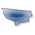 Census Tract 212, Edgecombe County, North Carolina (Radial Fill with Shadow)