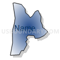 Census Tract 303.01, Randolph County, North Carolina (Radial Fill with Shadow)