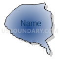 Census Tract 308.01, Randolph County, North Carolina (Radial Fill with Shadow)