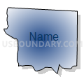 Census Tract 312, Randolph County, North Carolina (Radial Fill with Shadow)