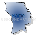 Census Tract 313.04, Randolph County, North Carolina (Radial Fill with Shadow)