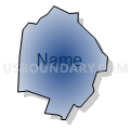 Census Tract 120.09, New Hanover County, North Carolina (Radial Fill with Shadow)
