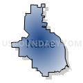 Census Tract 9802, Wake County, North Carolina (Radial Fill with Shadow)