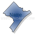 Census Tract 123, New Hanover County, North Carolina (Radial Fill with Shadow)