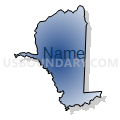 Census Tract 9201, Jones County, North Carolina (Radial Fill with Shadow)