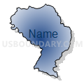 Census Tract 9507, Jackson County, North Carolina (Radial Fill with Shadow)
