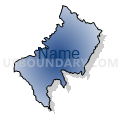 Census Tract 9508, Jackson County, North Carolina (Radial Fill with Shadow)