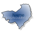 Census Tract 9504, Jackson County, North Carolina (Radial Fill with Shadow)