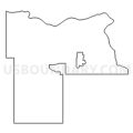 Census Tract 9618, Mercer County, North Dakota (Light Gray Border)