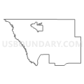 Census Tract 108, Ward County, North Dakota (Light Gray Border)