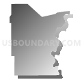 Census Tract 9632, Seneca County, Ohio (Gray Gradient Fill with Shadow)