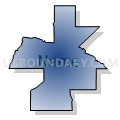 Census Tract 947, Marshall County, Oklahoma (Radial Fill with Shadow)