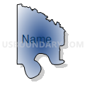 Census Tract 5838, Seminole County, Oklahoma (Radial Fill with Shadow)
