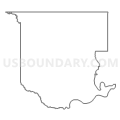 Census Tract 9673, Choctaw County, Oklahoma (Light Gray Border)