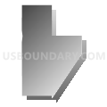 Census Tract 1083.18, Oklahoma County, Oklahoma (Gray Gradient Fill with Shadow)