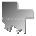Census Tract 5876, Atoka County, Oklahoma (Gray Gradient Fill with Shadow)