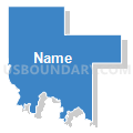 Census Tract 5876, Atoka County, Oklahoma (Solid Fill with Shadow)