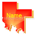 Census Tract 5876, Atoka County, Oklahoma (Bright Blending Fill with Shadow)