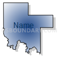 Census Tract 5876, Atoka County, Oklahoma (Radial Fill with Shadow)