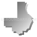 Census Tract 5877, Atoka County, Oklahoma (Gray Gradient Fill with Shadow)