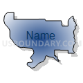 Census Tract 5743, Ottawa County, Oklahoma (Radial Fill with Shadow)