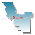 Census Tract 9642, Kiowa County, Oklahoma (Blue Gradient Fill with Shadow)