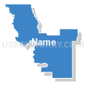 Census Tract 9642, Kiowa County, Oklahoma (Solid Fill with Shadow)