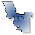 Census Tract 9642, Kiowa County, Oklahoma (Radial Fill with Shadow)