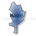 Census Tract 7441, Washington County, Pennsylvania (Radial Fill with Shadow)