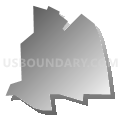 Census Tract 7752, Washington County, Pennsylvania (Gray Gradient Fill with Shadow)