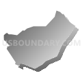 Census Tract 7551, Washington County, Pennsylvania (Gray Gradient Fill with Shadow)