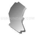 Census Tract 7127, Washington County, Pennsylvania (Gray Gradient Fill with Shadow)
