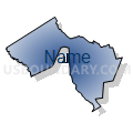 Census Tract 104, Darlington County, South Carolina (Radial Fill with Shadow)