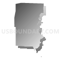 Census Tract 104.03, Minnehaha County, South Dakota (Gray Gradient Fill with Shadow)