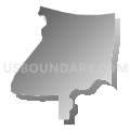 Census Tract 1, Minnehaha County, South Dakota (Gray Gradient Fill with Shadow)