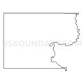 Census Tract 102, Lincoln County, South Dakota (Light Gray Border)