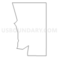 Census Tract 9501, Upton County, Texas (Light Gray Border)