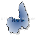 Census Tract 2715, Washington County, Utah (Radial Fill with Shadow)