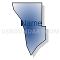 Census Tract 2714, Washington County, Utah (Radial Fill with Shadow)