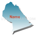 Census Tract 203.08, Spotsylvania County, Virginia (Blue Gradient Fill with Shadow)